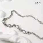 دستبند نگینی نقره ای ژوپینگ