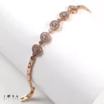 دستبند نگینی طلایی ژوپینگ کد 1101742469