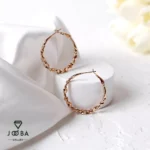گوشواره حلقه پیچ طلایی ژوپینگ