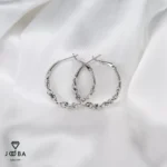 گوشواره حلقه ای نقره ای ژوپینگ - تصویر 3
