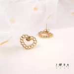 گوشواره میخی قلب ژوپینگ