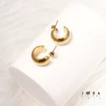 گوشواره میخی ساده برند ژوپینگ - تصویر 2