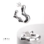 گوشواره نقره ای طرح قلب ژوپینگ - تصویر 2