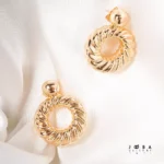 گوشواره میخی طلایی مینیمال ژوپینگ