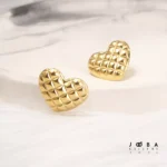 گوشواره میخی قلب برجسته ژوپینگ - تصویر 2