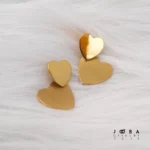 گوشواره میخی آویزی قلب برند ژوپینگ - تصویر 2