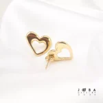 گوشواره میخی قلب تو خالی برند ژوپینگ