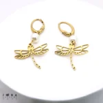 گوشواره حلقه ای سنجاقک ژوپینگ - تصویر 3