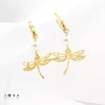 گوشواره حلقه ای سنجاقک ژوپینگ - تصویر 4