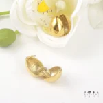 گوشواره میخی مینیمال طلایی اشک ژوپینگ - تصویر 3