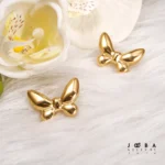 گوشواره میخی طرح پاپیون ژوپینگ