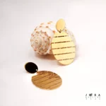 گوشواره بیضی شبکه طلایی ژوپینگ - تصویر 2