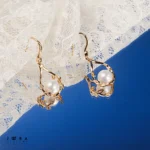 گوشواره میخی مروارید دار ژوپینگ - تصویر 3