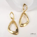 گوشواره میخی مینیمال طلایی ژوپینگ
