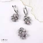 نیم ست نقره ای ژوپینگ