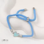 دستبند نخی قلب آبی ژوپینگ - Image 2