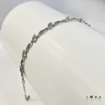 دستبند بیضی نقره ای ژوپینگ