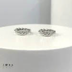 گوشواره حلقه ای گندمی نقره ای ژوپینگ