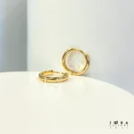 گوشواره حلقه ای طلایی ساده ژوپینگ
