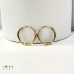 گوشواره حلقه ای طلایی ژوپینگ - تصویر 2