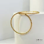 گوشواره حلقه ای 45 میل طلایی ژوپینگ