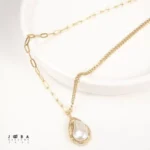 گردنبند طلایی مرواریدی ژوپینگ