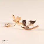 گوشواره پروانه ای طلایی ژوپینگ - تصویر 2